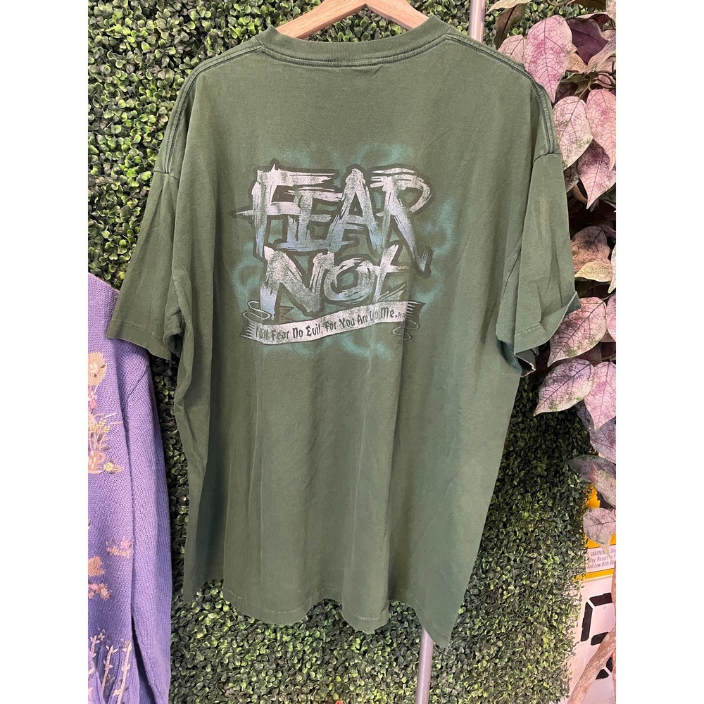vtg 90s NO FEAR Not JESUS Tshirt xl / vintage religion skater jesus punk grunge